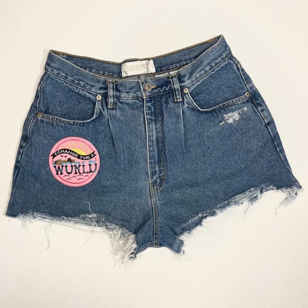 Vintage Custom Distressed Jean Shorts Size 12 - Picture 12 of 12